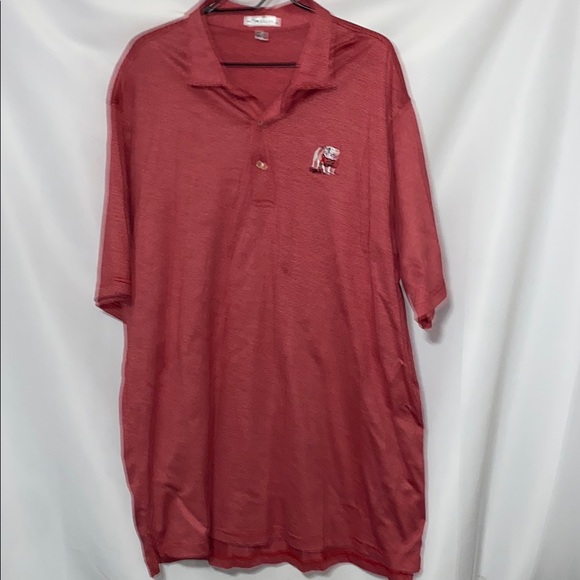 Peter Millar Other - Peter Millar Georgia Bulldog UGA Red STRIPED Polo Shirt Casual Style SIZE XXL